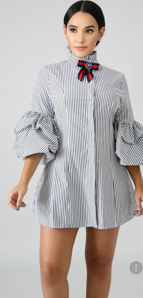 Stripe of love shirt dress