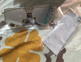 Mirrored Cat eye Metal Sunglasses