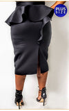 First Dance Peplum Plus Size Skirt